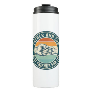 Father and Son Best Friends Vintage Fist Bump Shir Thermal Tumbler