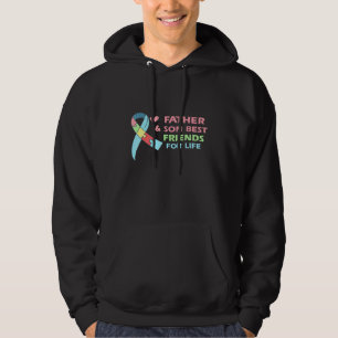 Father And Son Bff Against Autism Awareness Design Hoodie