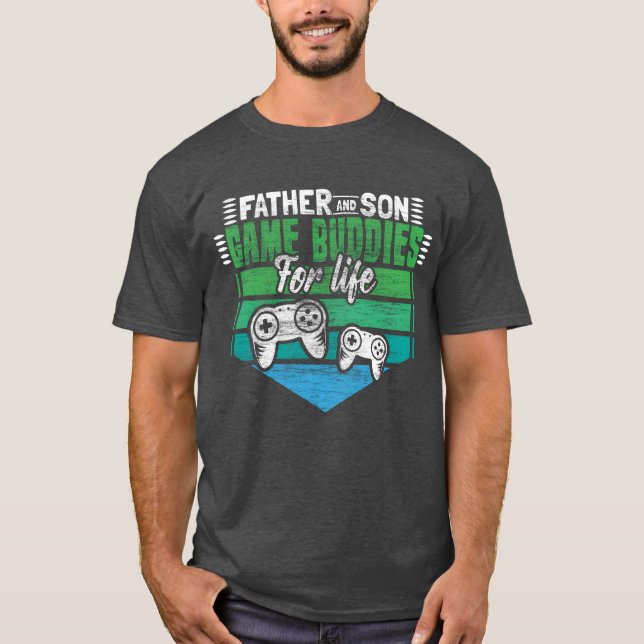 Father And Son Birth Fathers Day Gift funny T-Shirt (Front)