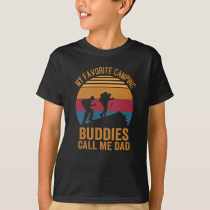 father and son camping t shirt