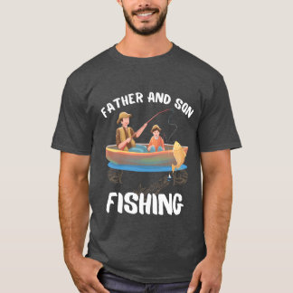 FATHER AND SON FISHING DAUGTHER FATHERS DAY vintag T-Shirt