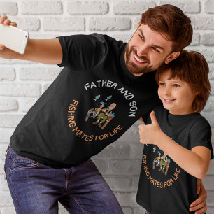 Father and Son Fishing Mates for Life T-Shirt