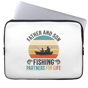 Father and Son Fishing Partners for Life Design_1 Laptop Sleeve