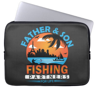 Father and Son Fishing Partners for Life Laptop Sleeve