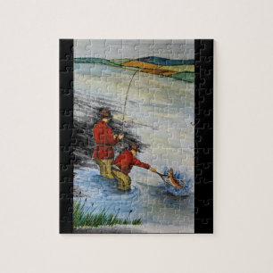 Father and son fishing trip jigsaw puzzle