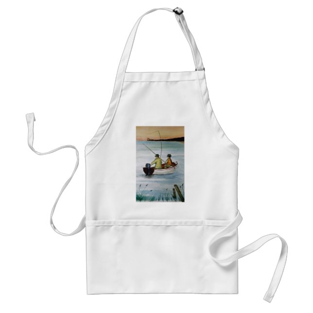 Father and son fishing trip standard apron (Front)
