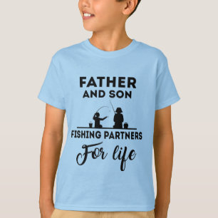 Father and son fishing word art T-Shirt