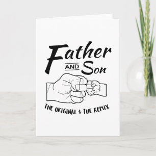 Father and Son Fist bump Announcement