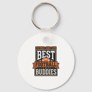 Father and Son Football Buddies Vintage Shirt Desi Key Ring