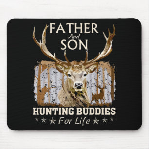 Father and Son Hunting Buddies For Life Gift For Mouse Pad