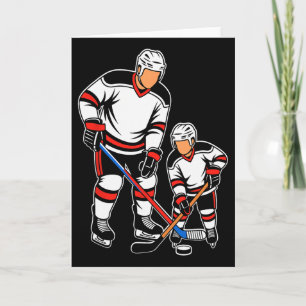 Father And Son Ice Hockey Matching Dad Card