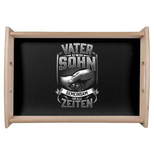 Father and son love serving tray