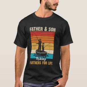 Father and Son Matching Fishing Partners Vintage T-Shirt