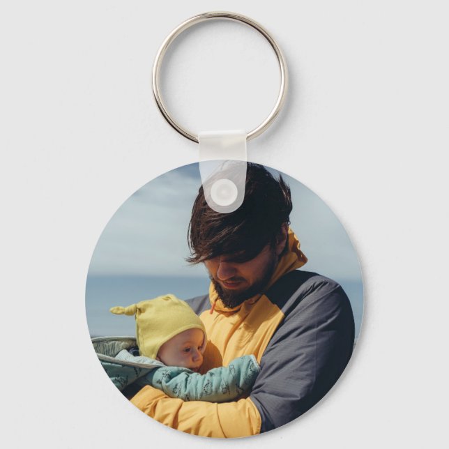 Father and Son Photo  Key Ring (Front)