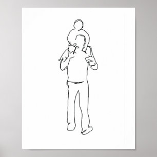 Father and Son Print, Father Gifts from Son, Fathe Poster