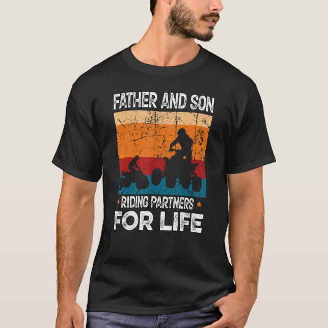 Father And Son Riding Partners For Life Matching M T-Shirt (Front)