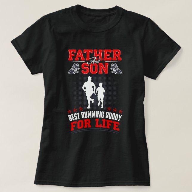 Father and son Running buddy T-Shirt (Design Front)