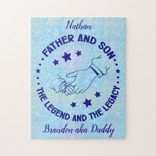 Father and Son The Legend and Legacy Personalised Jigsaw Puzzle