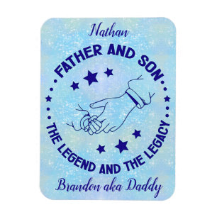 Father and Son The Legend and Legacy Personalised Magnet