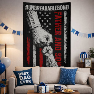 Father And Son Unbreakable Bond Father's Day Gifts Banner