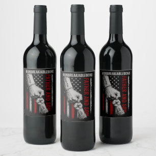 Father And Son Unbreakable Bond Father's Day Gifts Wine Label