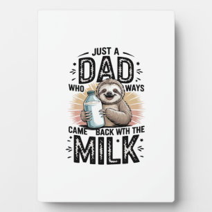 father and son with milk sloth graphic design-01 plaque