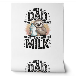 father and son with milk sloth graphic design-01 wallpaper