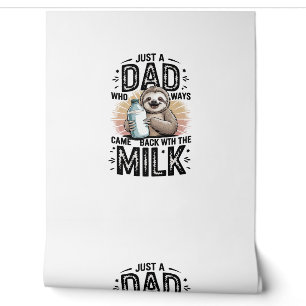 father and son with milk sloth graphic design-01 wallpaper