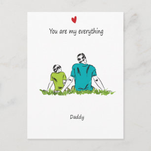  Father and toddler, father day gift idea Postcard