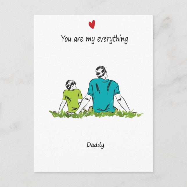  Father and toddler, father day gift idea Postcard (Front)