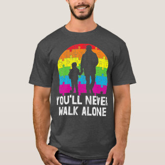 Father Autistic Child Son Mum Dad Autism Awareness T-Shirt