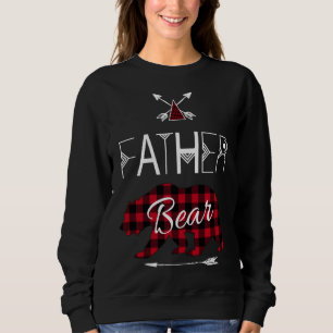 Father Bear Buffalo Plaid Matching Family Camping  Sweatshirt