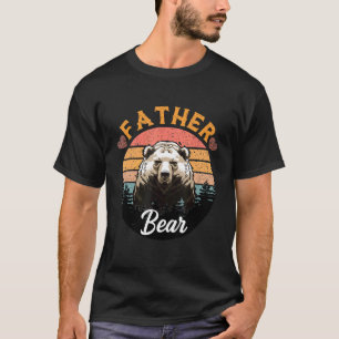 Father Bear Vintage Retro Sunset Idea T-Shirt