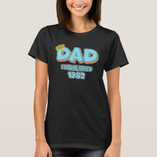 Father Best Dad Ever Established 1982 Great Dad T-Shirt