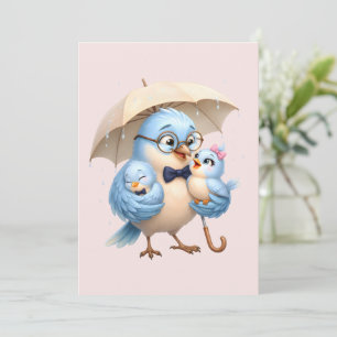 Father Bird Folded Card For Dad