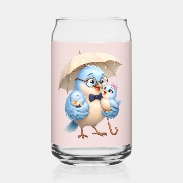 Father Bird Glass Drinkware (Front)