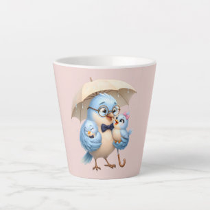 Father Bird Latte Mug Cute Family Gift