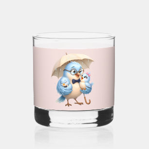 Father Bird Rocks Glass