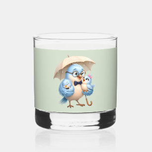 Father Bird Rocks Glass
