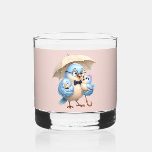 Father Bird Rocks Glass gift