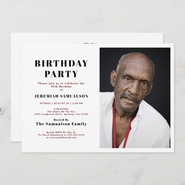 Father Birthday Legend Name Year Photo Template (Front/Back)