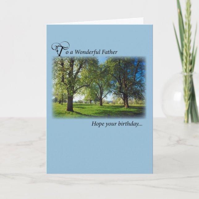 Father Birthday, Trees Card (Front)