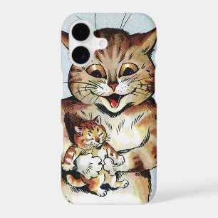 Father Cat Holding a Kitten, Louis Wain