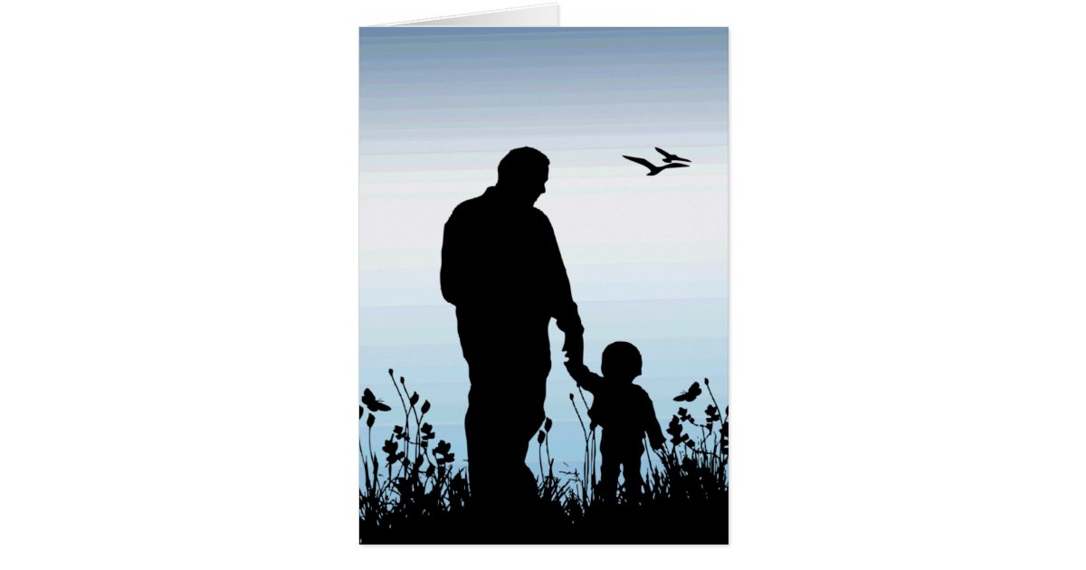 Father/ Child-Silhouette Card | Zazzle.com.au