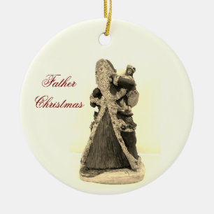 FATHER CHRISTAS CERAMIC ORNAMENT