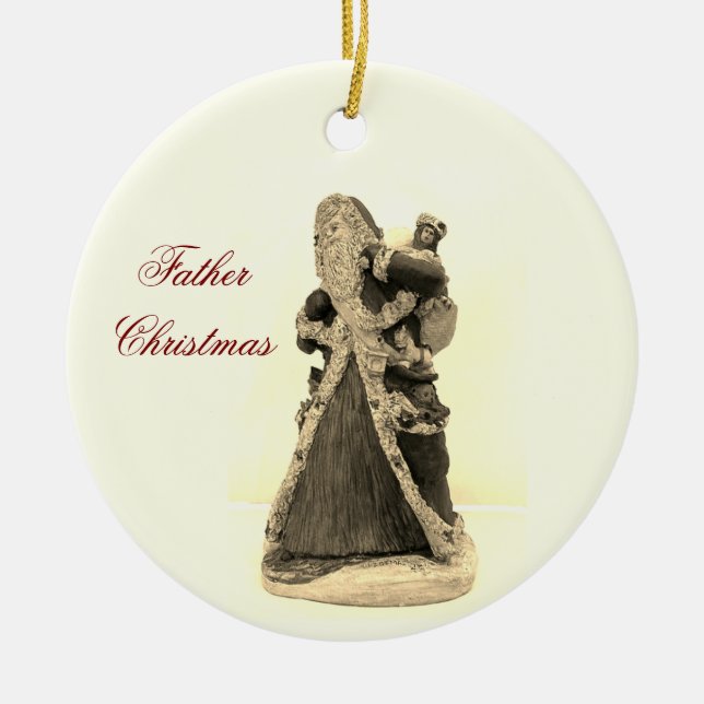 FATHER CHRISTAS  CERAMIC ORNAMENT (Front)