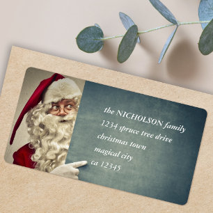 Father Christmas Address Label Santa Claus Photo