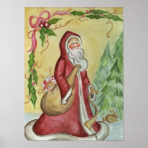 Father Christmas Art Poster