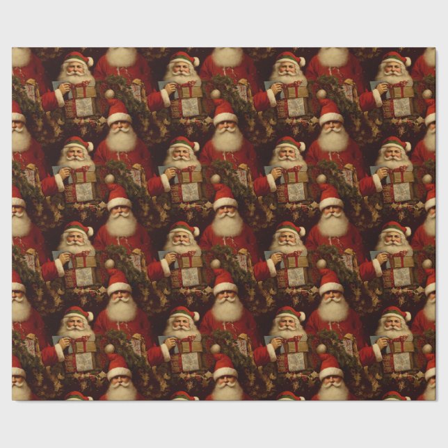 Father Christmas Elegance Wrapping Paper (Seam)
