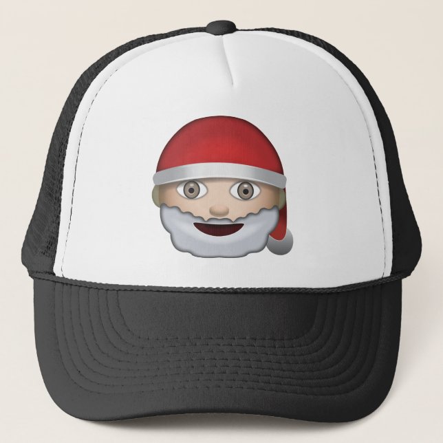 Father Christmas Emoji Trucker Hat (Front)